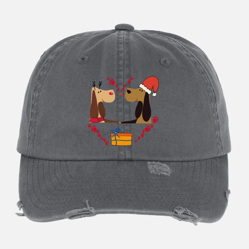 Le bonheur de Noël Casquette vintage effet usé Flexfit