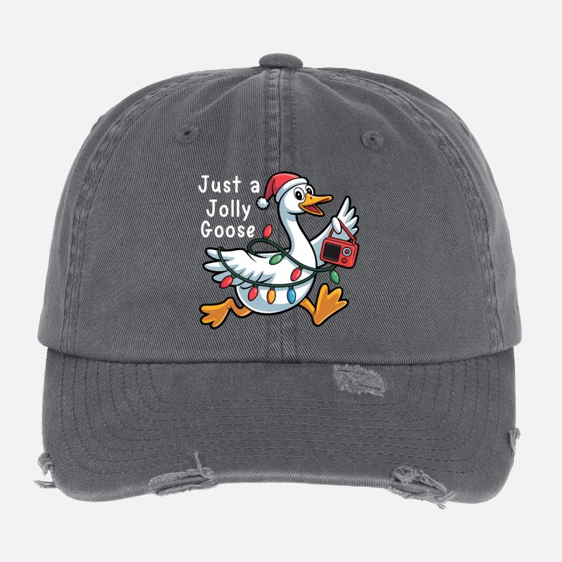Nur ein lustiges Gänseweihnachten Flexfit Vintage Destroyed Cap