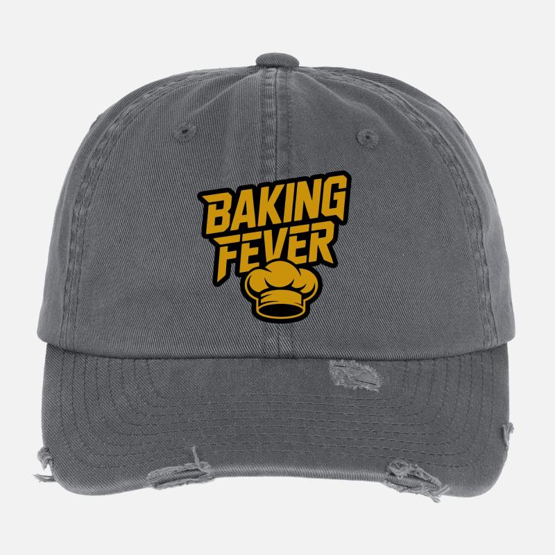 Baking Fever: Chef Hat Graphic Flexfit Vintage Destroyed Cap
