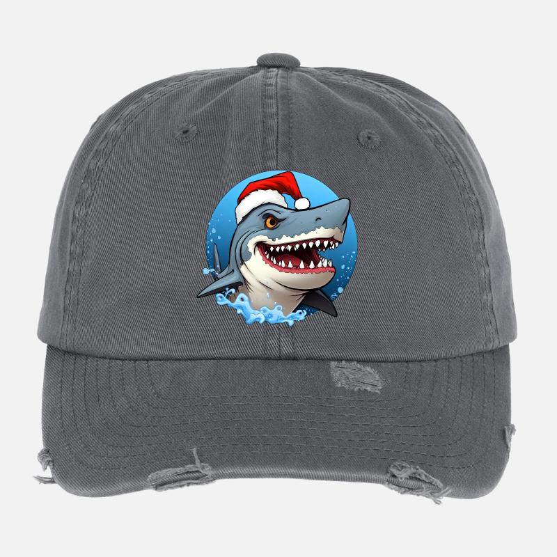 Weihnachtsmann Hai Flexfit Vintage Destroyed Cap