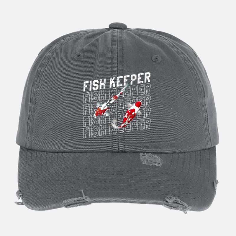 Fish Keeper Fish Pond Style Hobby Style minimaliste Casquette vintage effet usé Flexfit