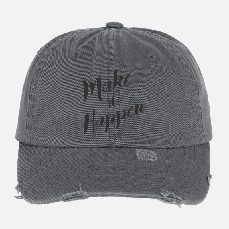 make_it_happen Flexfit Vintage Destroyed Cap