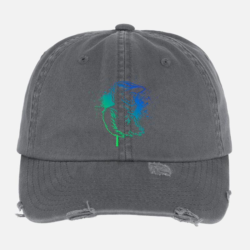 Conception compacte du motocross Casquette vintage effet usé Flexfit