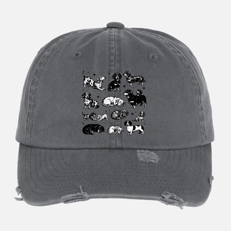 Teckel teckel rétro années 90 Casquette vintage effet usé Flexfit