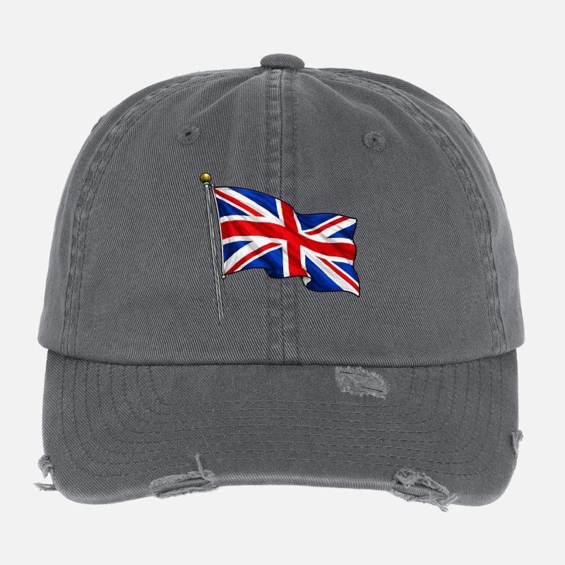 Großbritannien England Fahne Flexfit Vintage Destroyed Cap