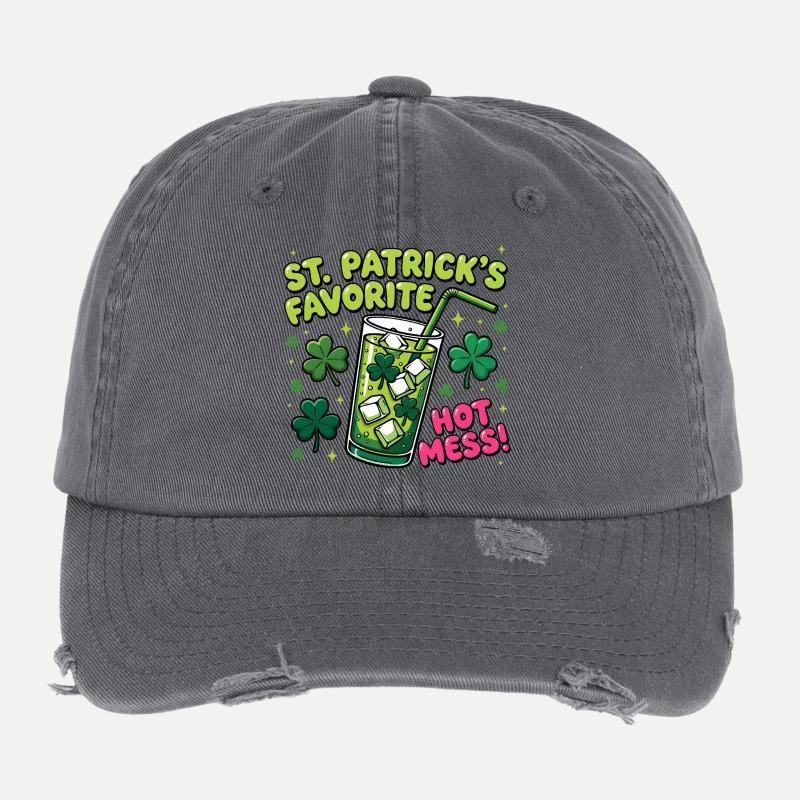 St. Patricks Lieblingschaos Flexfit Vintage Destroyed Cap
