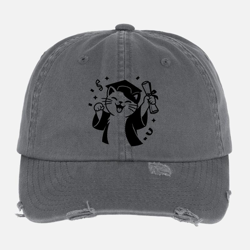 Diplôme Cat Casquette vintage effet usé Flexfit