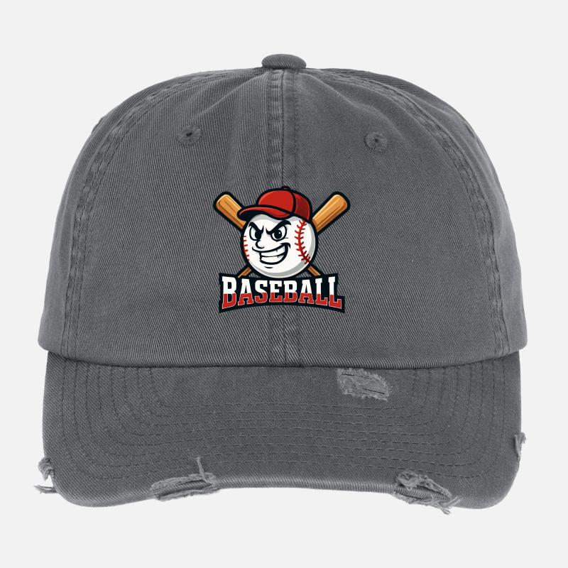 Mascotte du baseball Casquette vintage effet usé Flexfit