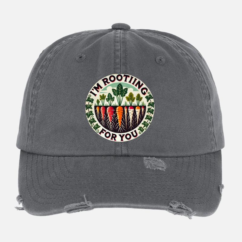 Ronde de la Root Carrot Casquette vintage effet usé Flexfit