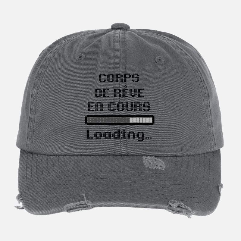 Dream Body Ongoing, Humor Geek Style Loading Pixel Casquette vintage effet usé Flexfit