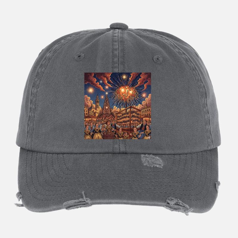 Valencia Fallas Casquette vintage effet usé Flexfit