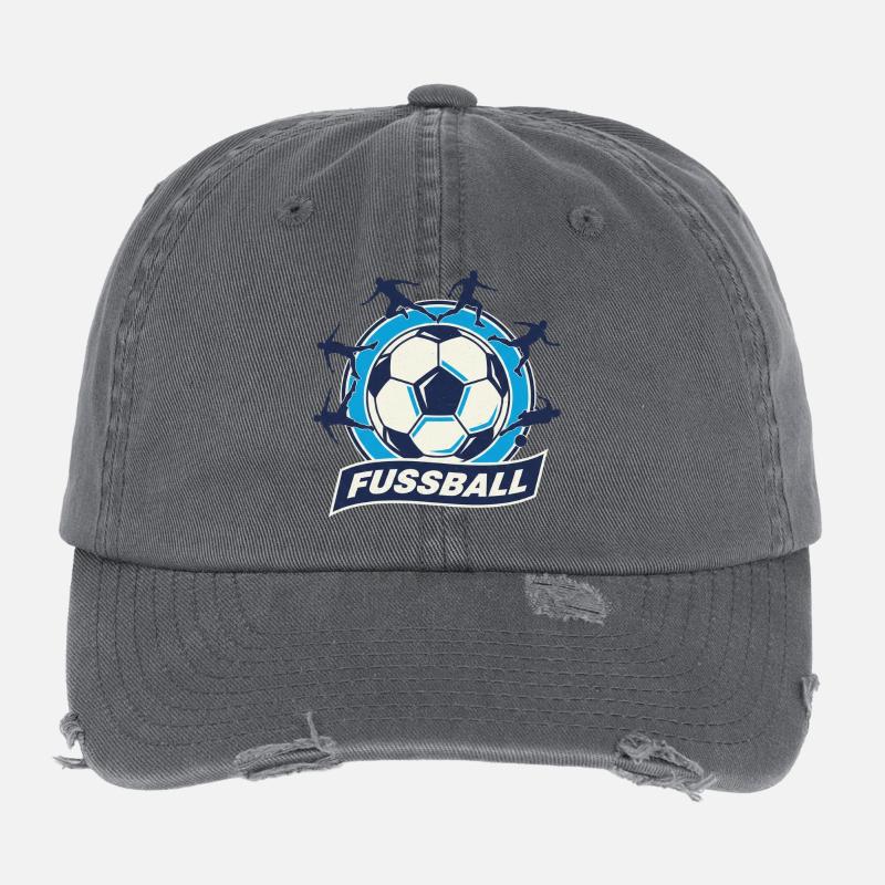 Fussball Kreis Emblem Dynamik Flexfit Vintage Destroyed Cap