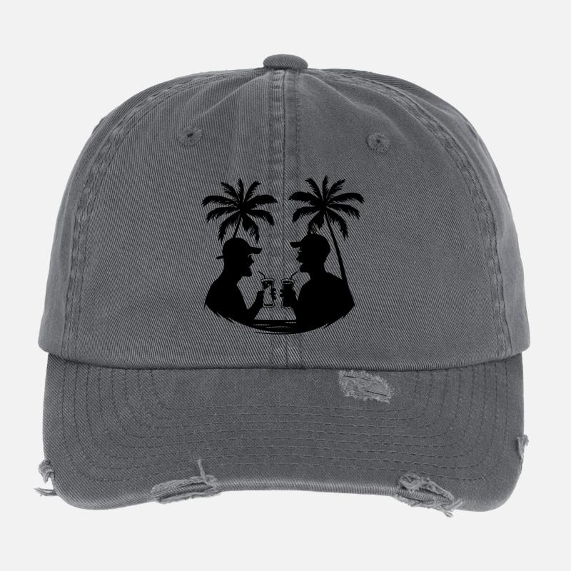 Party Urlaub Silhouette Flexfit Vintage Destroyed Cap