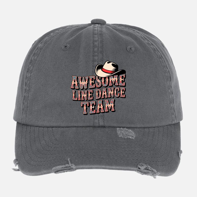 Awesome Line Dance Team Flexfit Vintage Destroyed Cap