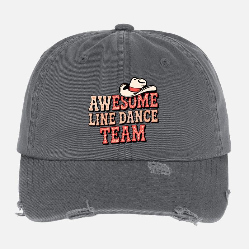 Awesome Line Dance Team Flexfit Vintage Destroyed Cap