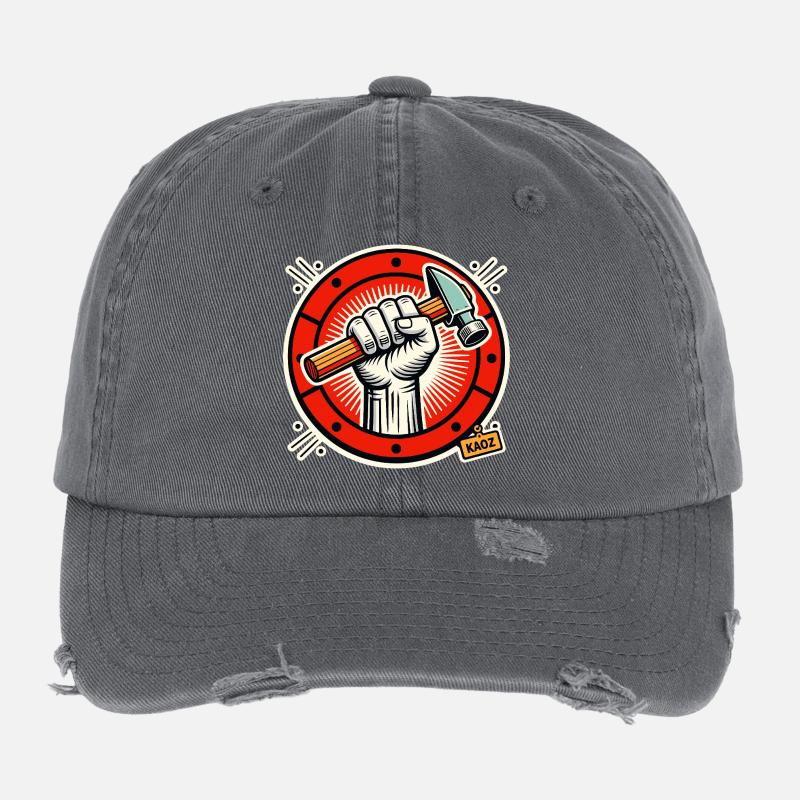 Rising Hammer Emblem Flexfit Vintage Destroyed Cap
