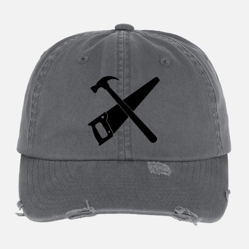 Marteau et scie Casquette vintage effet usé Flexfit