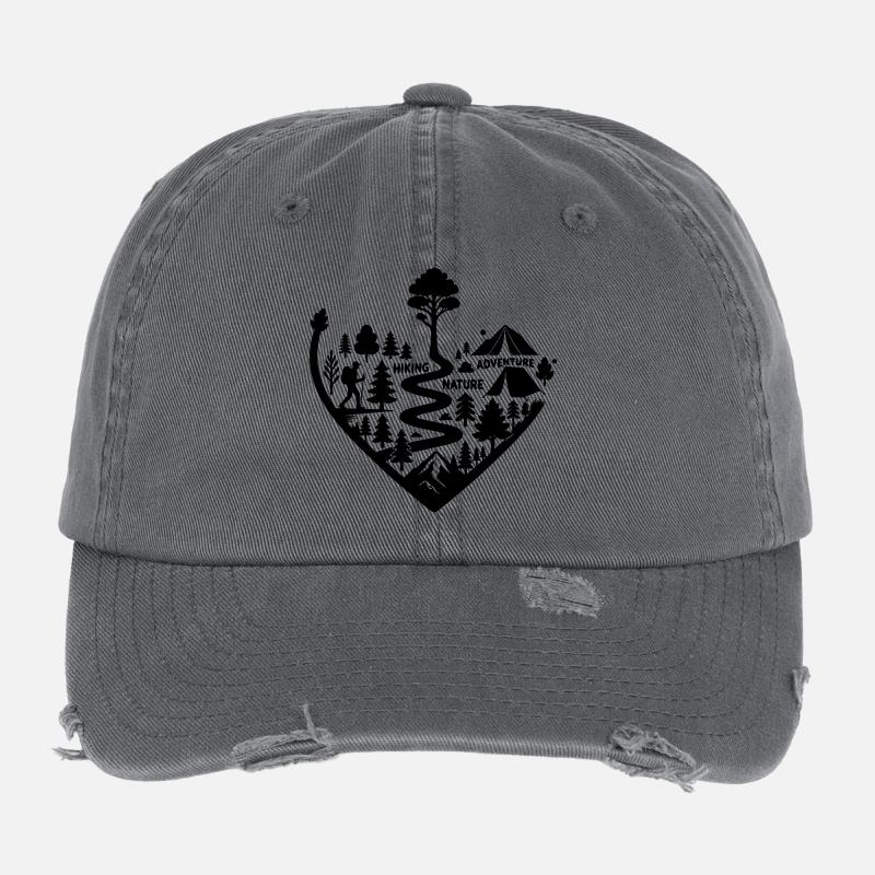 Wanderpfad Abenteuer Natur  Flexfit Vintage Destroyed Cap