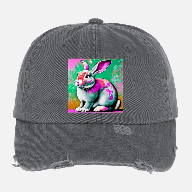 rabbit Flexfit Vintage Destroyed Cap