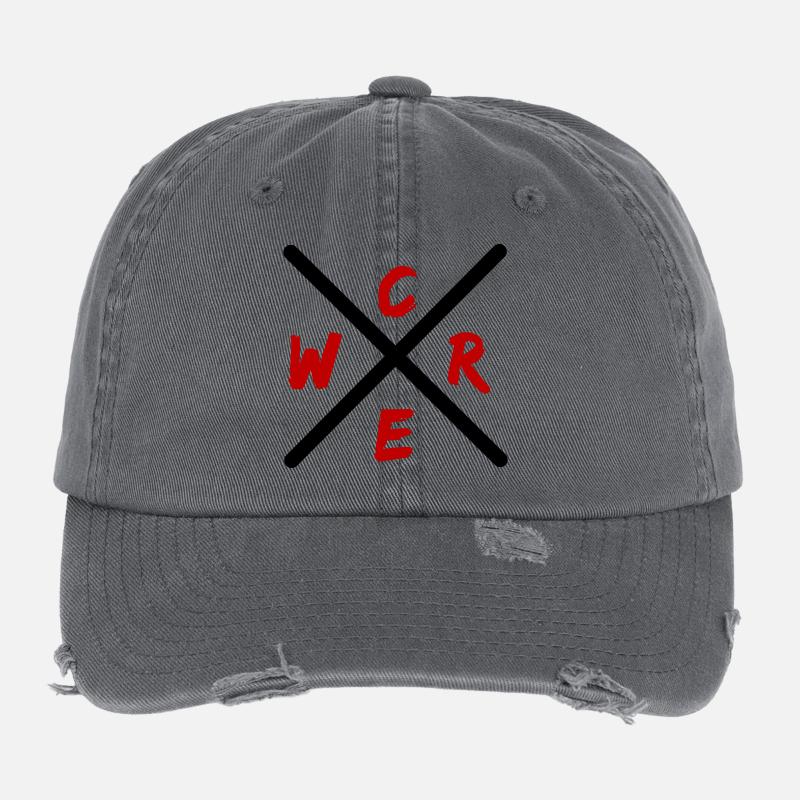 Marque rouge de l’équipe Casquette vintage effet usé Flexfit