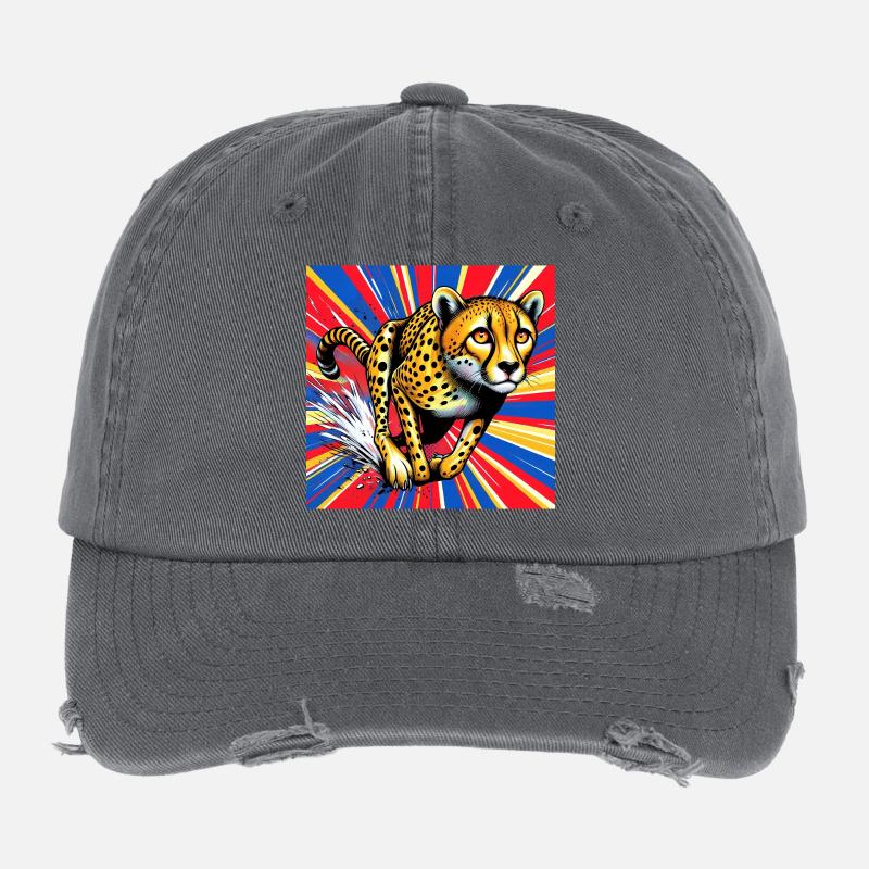 cheetah Flexfit Vintage Destroyed Cap