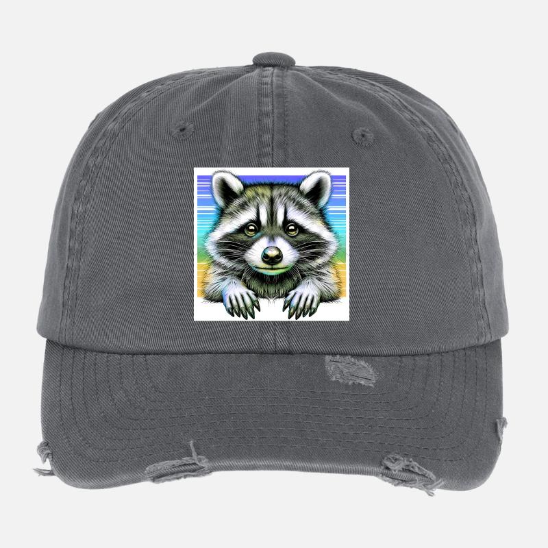 Raton laveur Casquette vintage effet usé Flexfit
