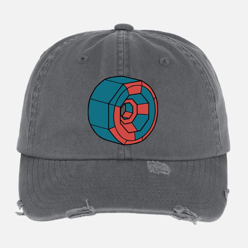 Équipe détaillée de roues de skateboard Casquette vintage effet usé Flexfit