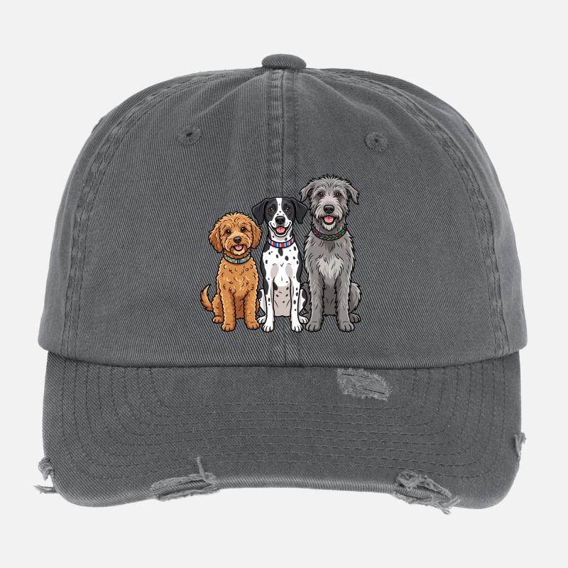 Beste Freunde Trio: Die bunte Hunde-Gang Flexfit Vintage Destroyed Cap