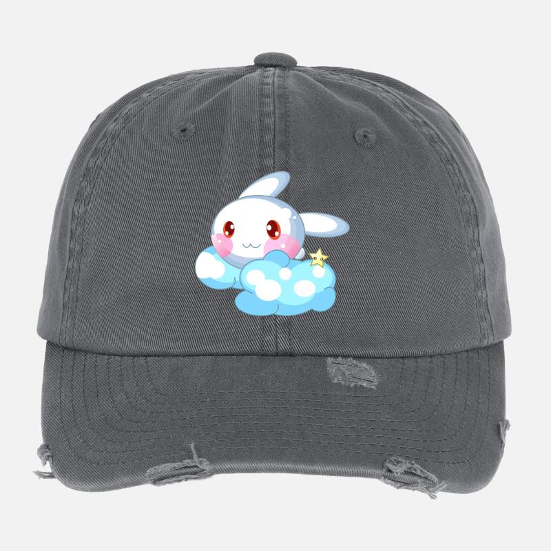 Hase süß Kinder Flexfit Vintage Destroyed Cap