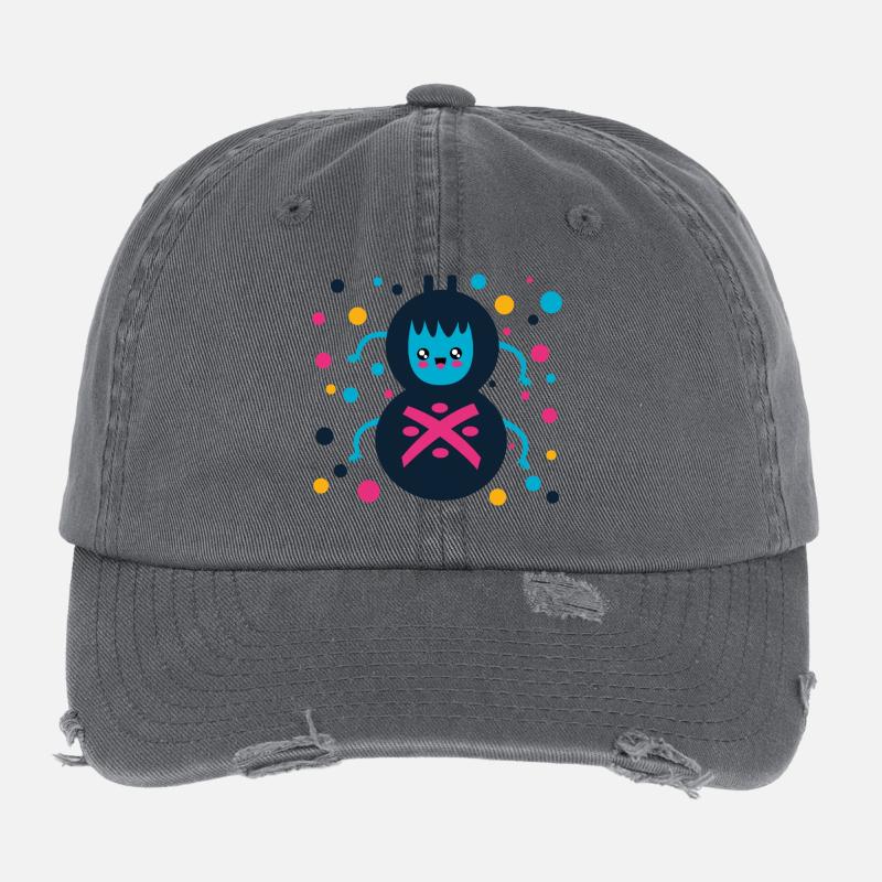 niedliche Spinne, Geschenk, Spinnchen Flexfit Vintage Destroyed Cap