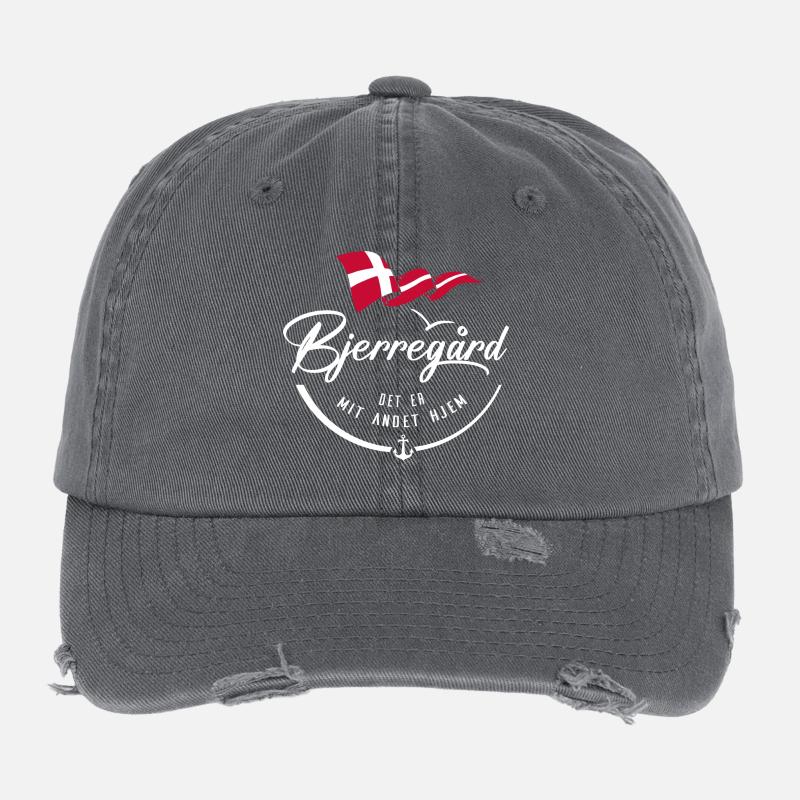BJERREGARD - Ma deuxième maison - w - Casquette vintage effet usé Flexfit - charbon