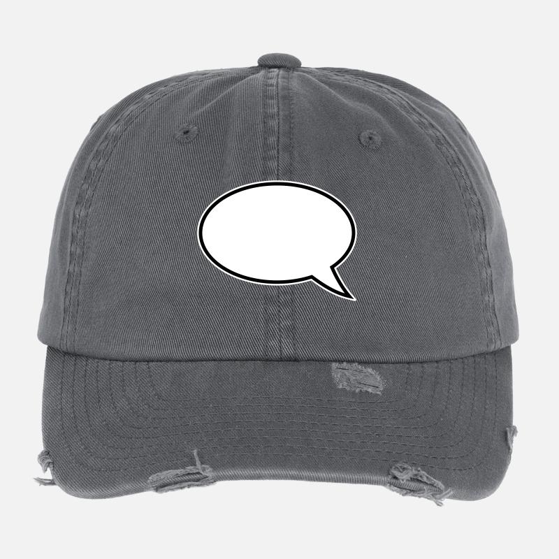 Conception de bulles de dialogue Casquette vintage effet usé Flexfit