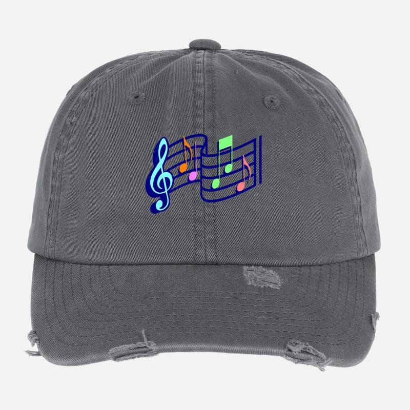 musique Casquette vintage effet usé Flexfit