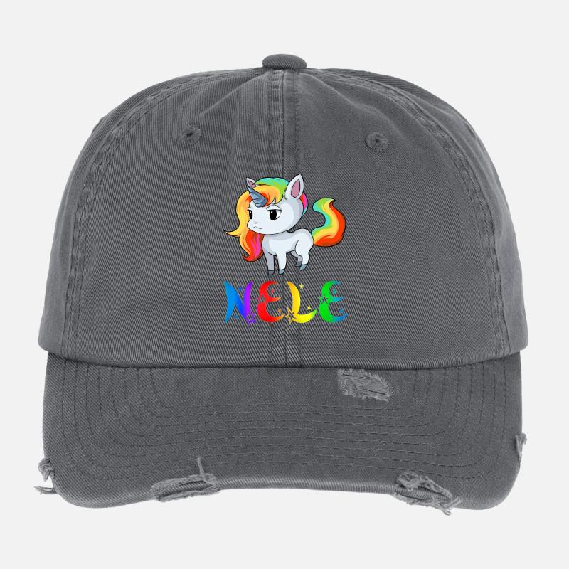 Nele Einhorn Casquette vintage effet usé Flexfit