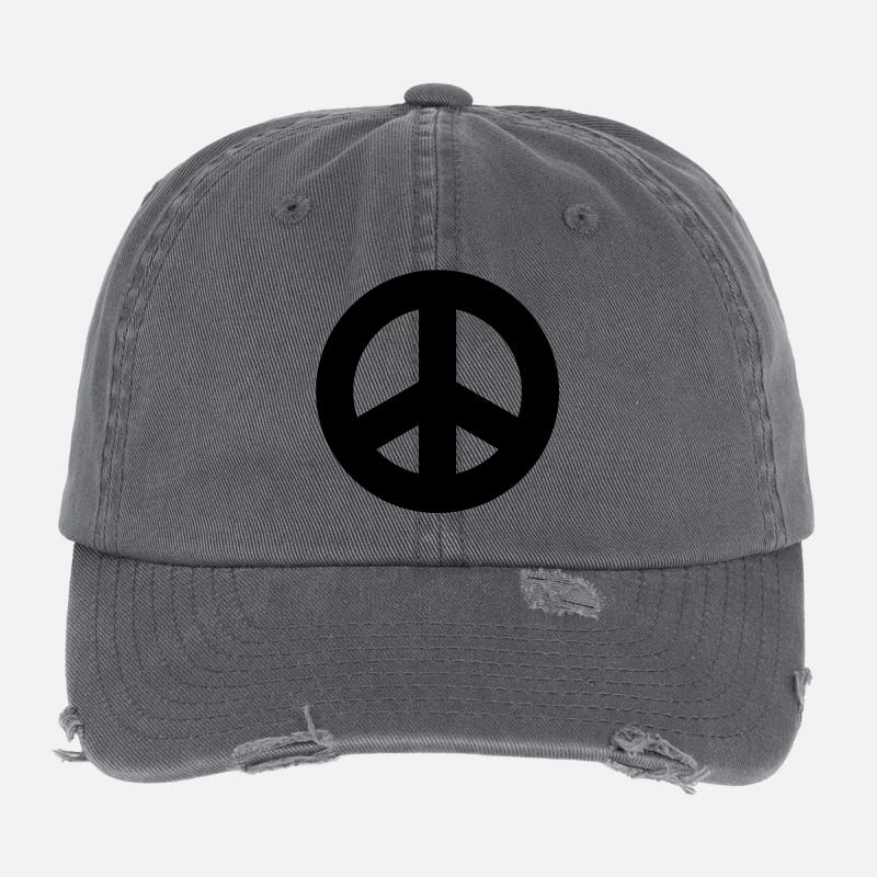 Peace sign Flexfit Vintage Destroyed Cap