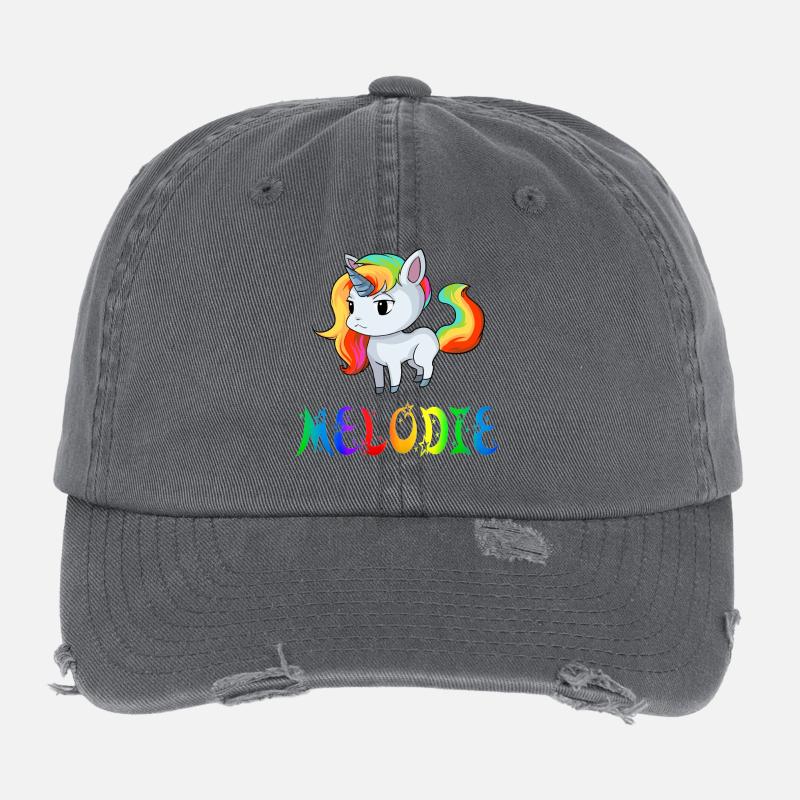 mélodie licorne Casquette vintage effet usé Flexfit