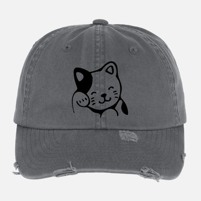 Chat Casquette vintage effet usé Flexfit
