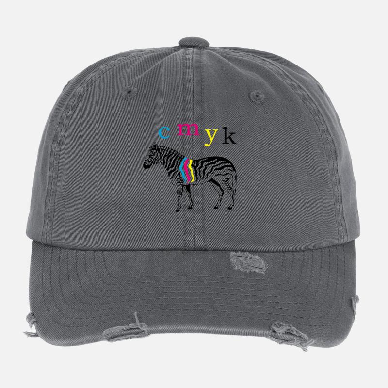 CMYK Zebra Flexfit Vintage Destroyed Cap