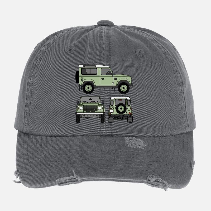 Defender 90 - Côtés Casquette vintage effet usé Flexfit