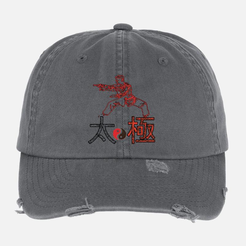 Combattants de Taichi Casquette vintage effet usé Flexfit