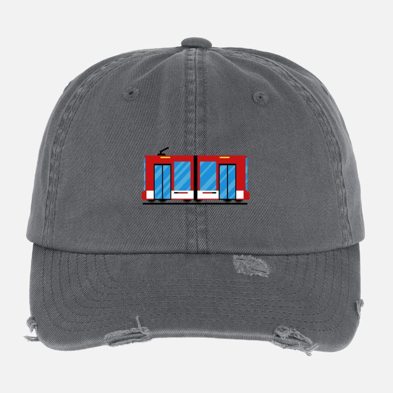 Tram tram train Flexfit Vintage Destroyed Cap