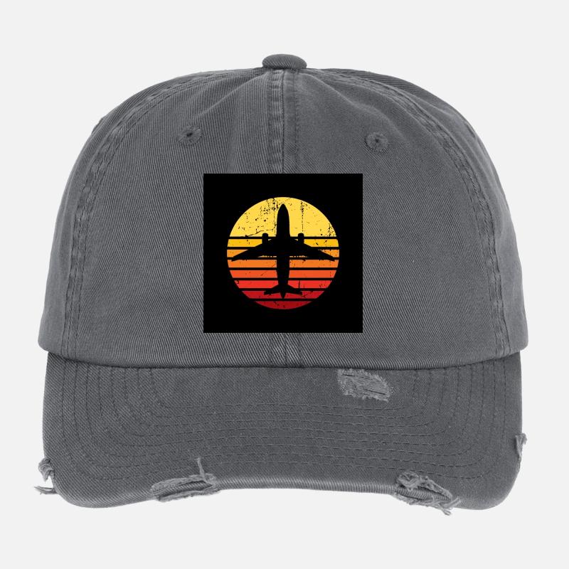 Airplane face mask Flexfit Vintage Destroyed Cap
