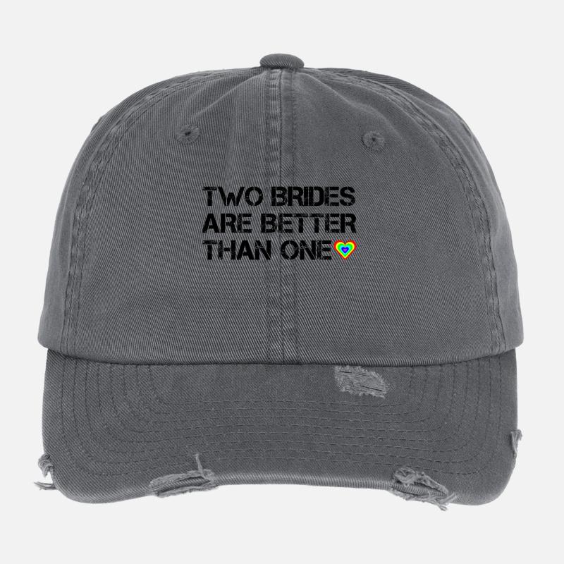 Two brides are better than one Flexfit Vintage Destroyed Cap