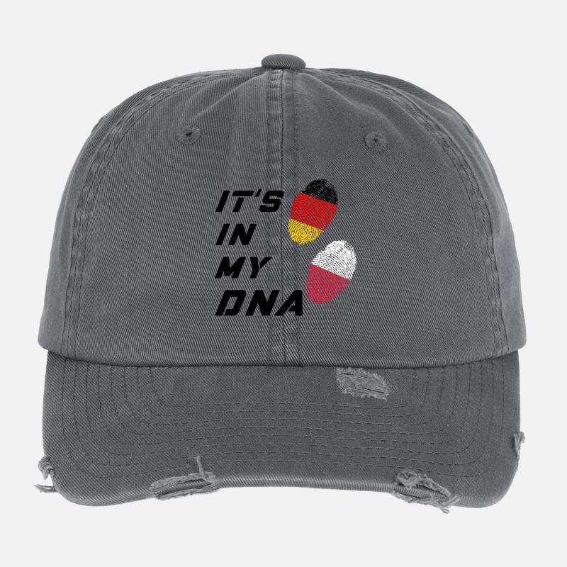 C’est dans mon ADN Allemagne et Pologne Casquette vintage effet usé Flexfit