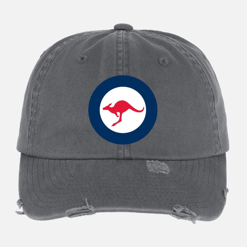 air force roundel Australia Luftwaffe Australien Flexfit Vintage Destroyed Cap