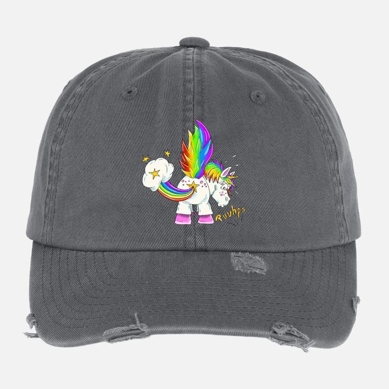 Upsi ein Pupsi Einhorn Flexfit Vintage Destroyed Cap