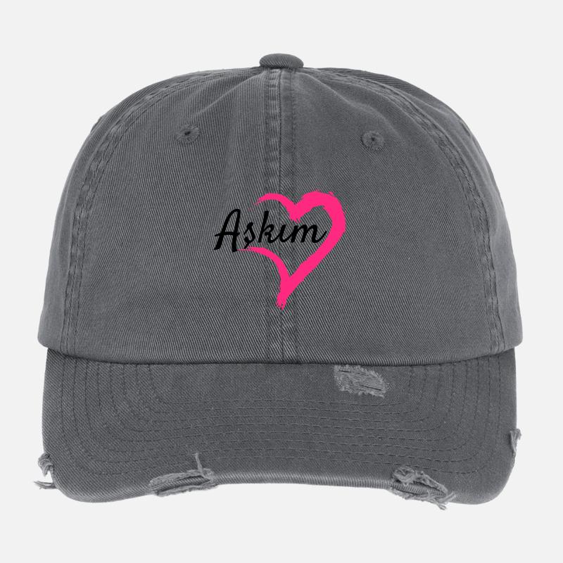 Askim Wort Türkisch Geschenkidee Liebe Flexfit Vintage Destroyed Cap