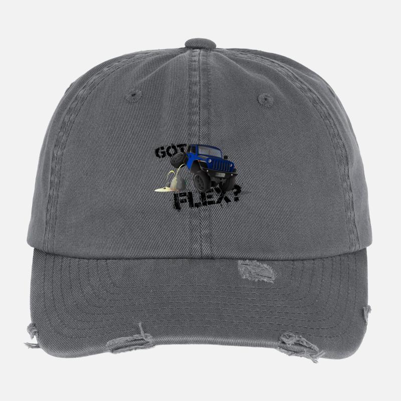 GOT FLEX? - OFFROADER Crawler - Blue Flexfit Vintage Destroyed Cap