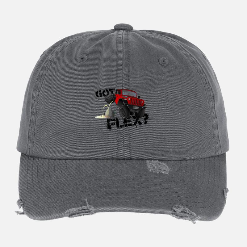 GOT FLEX? - OFFROADER Crawler - Red Flexfit Vintage Destroyed Cap