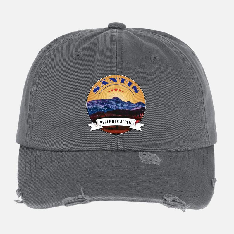 Säntis Perle der Alpen Flexfit Vintage Destroyed Cap
